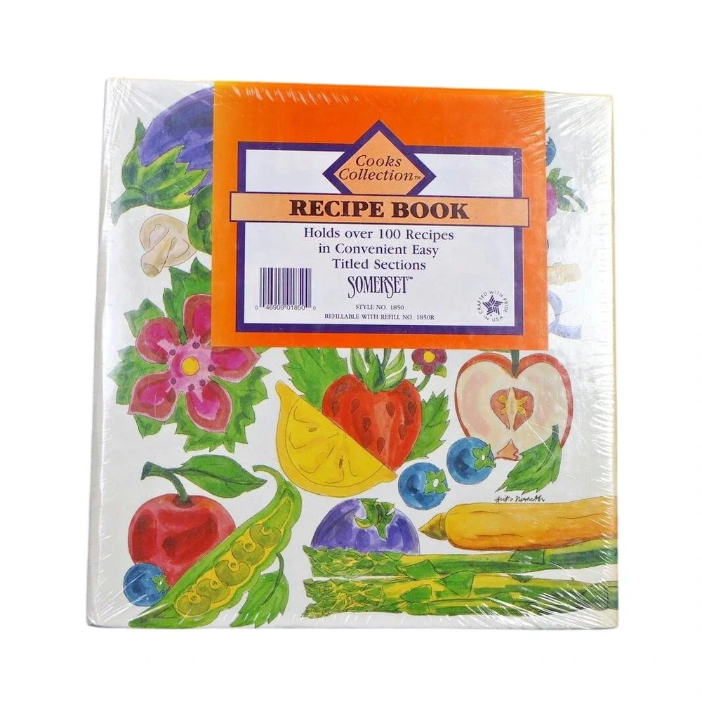 Somerset‎ Cooks Collection Recipe Book Binder 100 Recipe Capacity New Kitchen